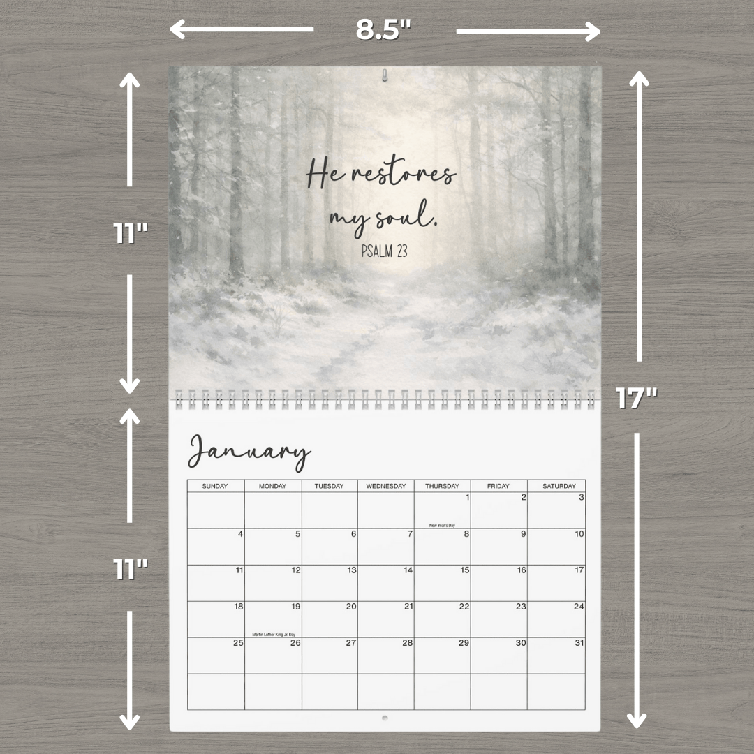 2026 Bible Verses Wall Calendar