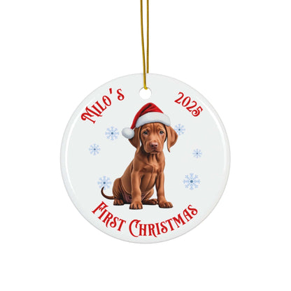 Vizsla First Christmas Ornament – Personalized Keepsake