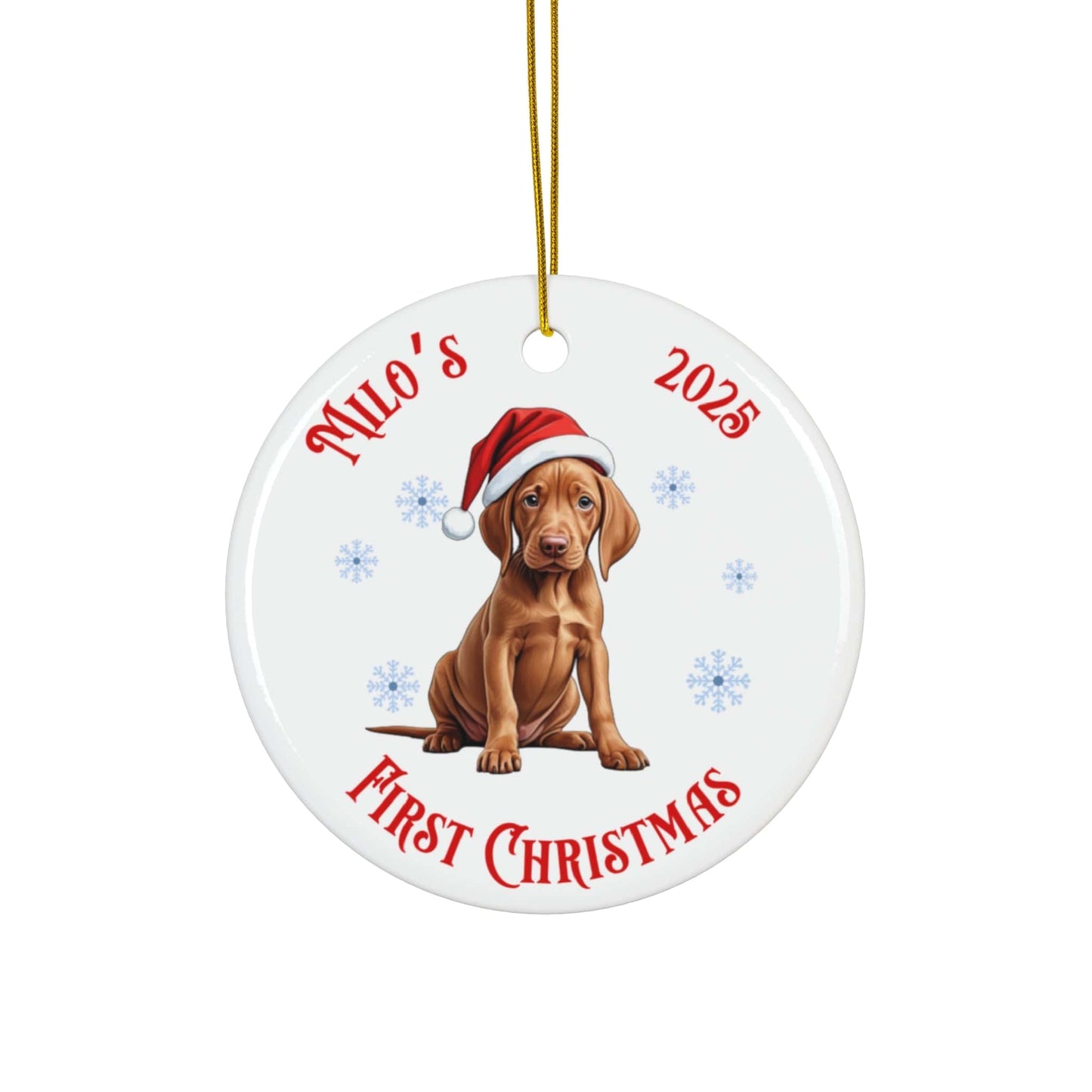 Vizsla First Christmas Ornament – Personalized Keepsake