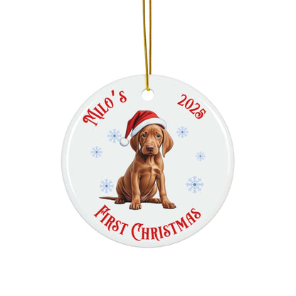 Vizsla First Christmas Ornament – Personalized Keepsake
