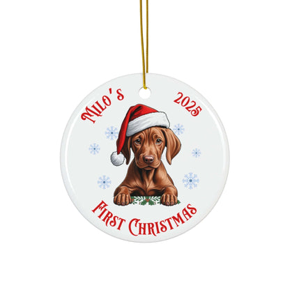 Vizsla First Christmas Ornament – Personalized Keepsake